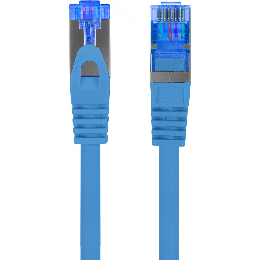 Patchcord Kat.6a S/FTP Lszh Cca 0.25m Niebieski Fluke Passed Lanberg