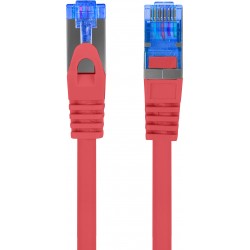 Patchcord Kat.6a S/FTP Lszh Cca 0.25m Czerwony Fluke Passed Lanberg