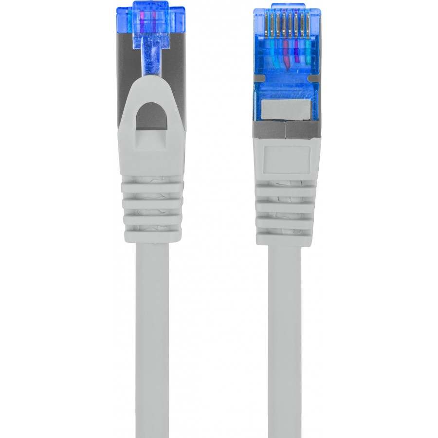 Patchcord Kat.6a S/FTP Lszh Cca 0.25m Szary Fluke Passed Lanberg