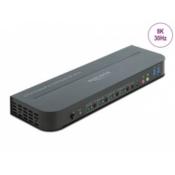 Switch KVM Delock 4x Displayport 4x USB-B+Audio 8K