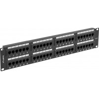 Patch Panel 48 Port 2u 19” Kat.6 Czarny Lanberg