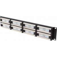 Patch Panel 48 Port 2u 19” Kat.6 Czarny Lanberg