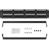 Patch Panel 48 Port 2u 19” Kat.6 Czarny Lanberg