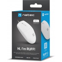 Mysz Natec Ruff 2 1000dpi Biała