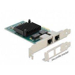 Karta PCI Express X1->2x Gigabit Lan ŚLEDź Low Profile Delock