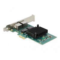 Karta PCI Express X1->2x Gigabit Lan ŚLEDź Low Profile Delock