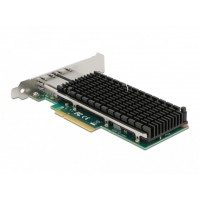 Karta PCI Express X8->2x 10Gb Lan ŚLEDź Low Profile Delock