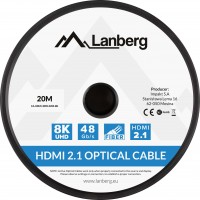 Kabel HDMI M/M V2.1 20m 8k Czarny Optyczny AOC Lanberg