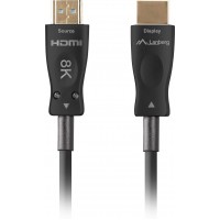 Kabel HDMI M/M V2.1 20m 8k Czarny Optyczny AOC Lanberg