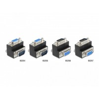 Adapter D-SUB(9pin)(M)->D-SUB(9pin)(F) Kątowy 270° Delock