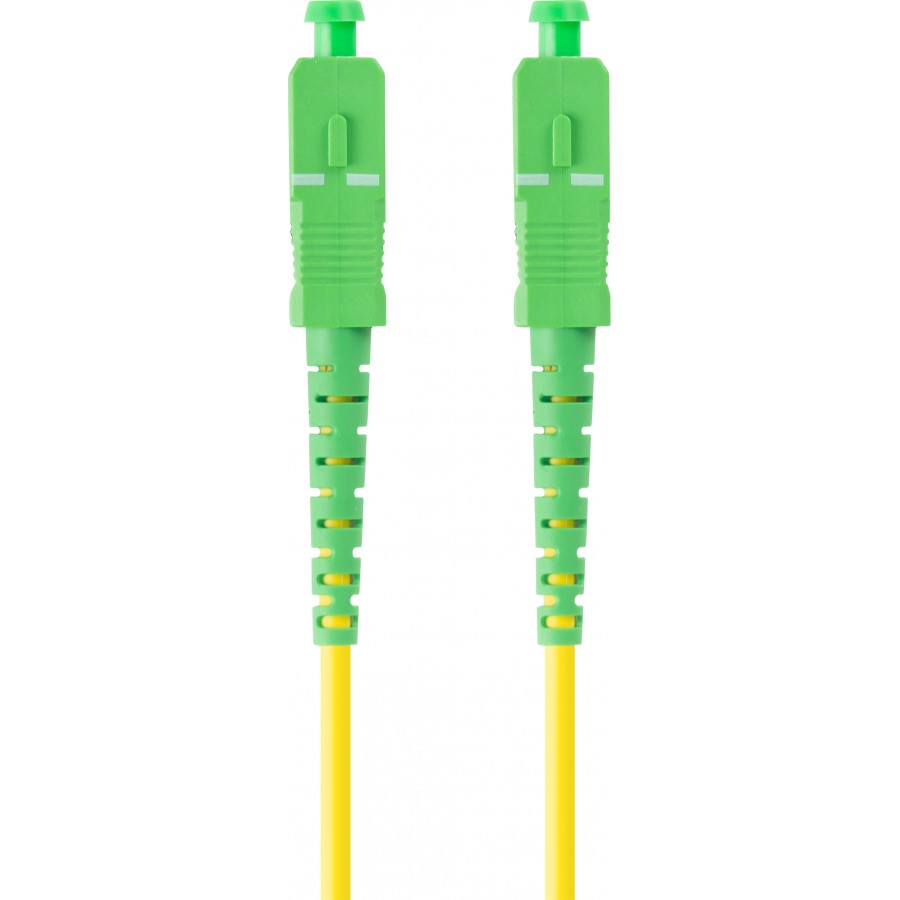 Patchcord Światłowodowy SM SC/APC-SC/APC Simplex 3.0mm Lszh G657A1 1m Żółty Lanberg