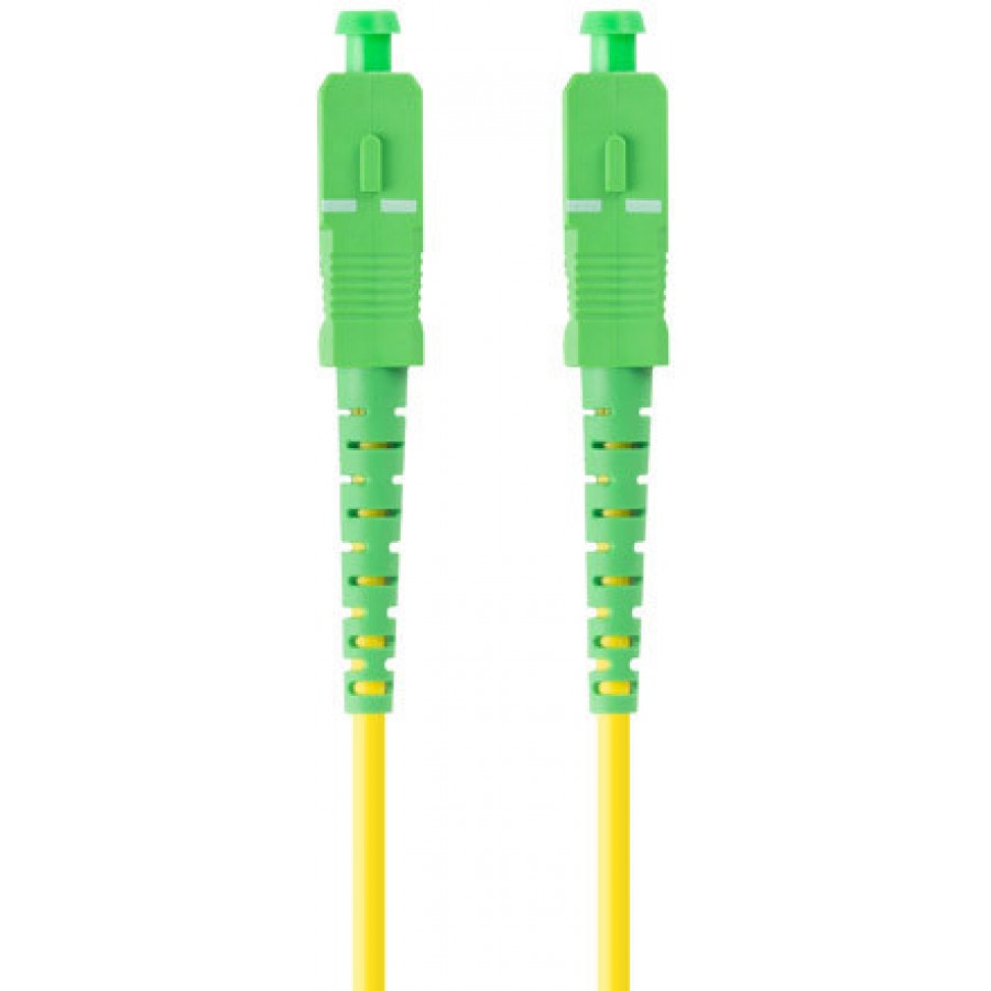 Patchcord Światłowodowy SM SC/APC-SC/APC Simplex 3.0mm Lszh G657A1 2m Zółty Lanberg