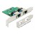 Karta Sieciowa Delock PCI Express X1 2x RJ45 1Gb Śledź Low Profile