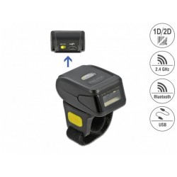 Skaner Kodów Kreskowych Delock 1d/2d 2.4 Ghz Bluetooth Na Palec