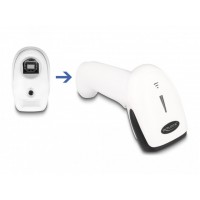 Skaner Kodów Kreskowych Delock 1d/2d Biały 2.4 Ghz Bluetooth Lub USB