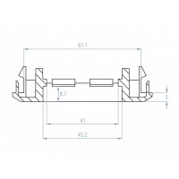 Uchwyt Do Zakończenia Instalacji Modułu Easy 45x45 175x80mm Delock