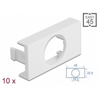 Panel Modułu Easy 45 Otwór Kolisty 19.2 mm 45x22.5 mm 10 Sztuk Biały Delock