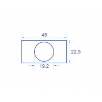 Panel Modułu Easy 45 Otwór Kolisty 19.2 mm 45x22.5 mm 10 Sztuk Biały Delock