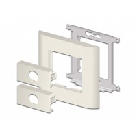 Panel Modułu Easy 45 Otwór Kolisty 19.2 mm 45x22.5 mm 10 Sztuk Biały Delock