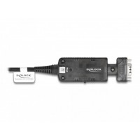 Adapter DB-9(Com)(M)->RJ45(F) Na Kablu 50cm Czarny Delock