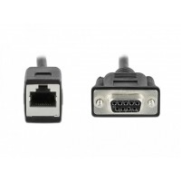 Adapter DB-9(Com)(F)->RJ45(F) Na Kablu 20cm Czarny Delock