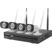 Zestaw Do Monitoringu Rejestrator NVR 4 Kanałowy Wifi + 4kamery IP Wifi 3MP Z Akcesoriami Lanberg