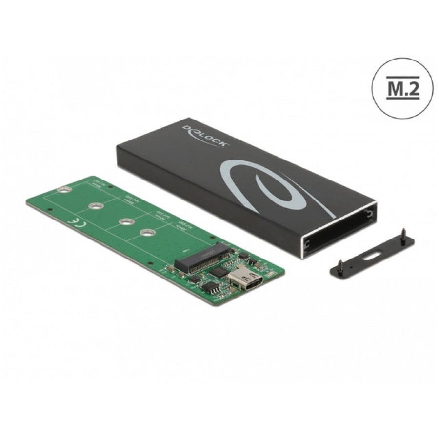 Obudowa SSD Zewnętrzna Delock M.2 USB-C 3.1 Gen 2 Czarny