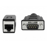 Adapter DB-9(Com)(M)->RJ45(F) Na Kablu 20cm Czarny Delock