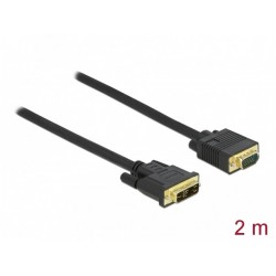 Kabel DVI-A(M)(12+5)->VGA(M) 2m Czarny Delock