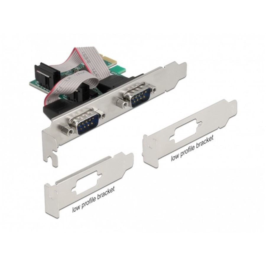 Karta PCI Express X1->2x Serial RS-232 Delock