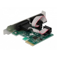 Karta PCI Express X1->2x Serial RS-232 Delock