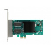 Karta Sieciowa Delock PCI Express X1 4x RJ45 1Gb Śledź Low Profile