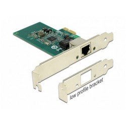 Karta Sieciowa Delock PCI Express X1 1x RJ45 1Gb Śledź Low Profile