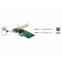 Karta Sieciowa Delock PCI Express X1 1x RJ45 1Gb Śledź Low Profile