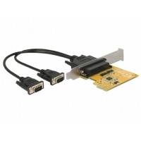 Karta PCI Express X1->2x Serial RS-232 921k Z Zabezpieczniem Esd Źródła Napięcia Delock