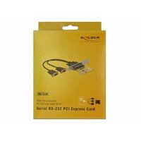 Karta PCI Express X1->2x Serial RS-232 921k Z Zabezpieczniem Esd Źródła Napięcia Delock