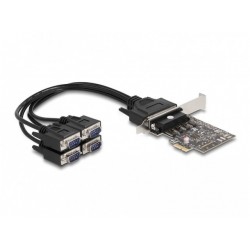 Karta PCI Express X1->4x Serial RS-232 Delock