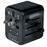 Adapter Zasilania Uniwersalny 100-250V EU, USA, Japonia, Australia, UK + 2x USB Verbatim UTA-01