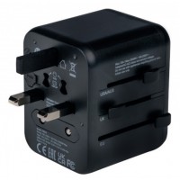 Adapter Zasilania Uniwersalny 100-250V EU, USA, Japonia, Australia, UK + 2x USB Verbatim UTA-01