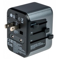 Adapter Zasilania Uniwersalny 100-250V EU, USA, Japonia, Australia, UK + 2x USB, 3x USB-C Verbatim