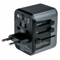 Adapter Zasilania Uniwersalny 100-250V EU, USA, Japonia, Australia, UK + 2x USB, 3x USB-C Verbatim