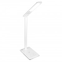 WIRELESS CHARGING LAMP MT221 - Energooszczędna lampka biurkowa LED z wbudowaną bezprzewodową ładowarką, biała