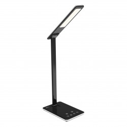 WIRELESS CHARGING LAMP MT221K - Energooszczędna lampka biurkowa LED z wbudowaną bezprzewodową ładowarką, czarna