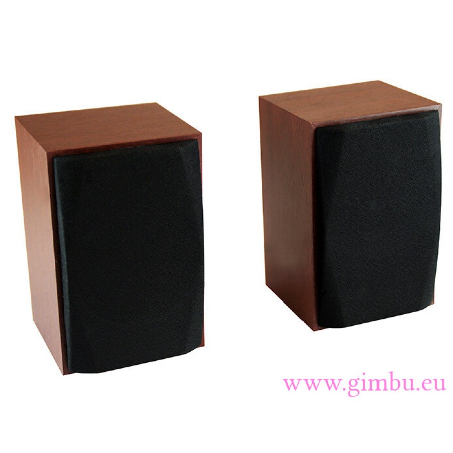 WOOD-X - Zestaw drewnianych głośników stereo 10W zasilanych z USB.