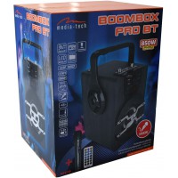 MT3159 BOOMBOX PRO BT Kompaktowy głośnik Bluetooth 3.0 z karaoke. 2x głośniki 3" i 1x 4", FM, MP3, LED, akumulator litowy, mikrofon, 18W RMS