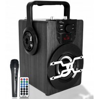 MT3159 BOOMBOX PRO BT Kompaktowy głośnik Bluetooth 3.0 z karaoke. 2x głośniki 3" i 1x 4", FM, MP3, LED, akumulator litowy, mikrofon, 18W RMS