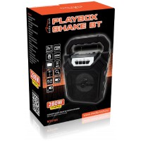 Głośnik Bluetooth PLAYBOX SHAKE BT Boombox MT3164 zwiększona odporność na wstrząsy, FM, MP3, AUX, USB, micro SD card, aku Li-Ion RMS 5W