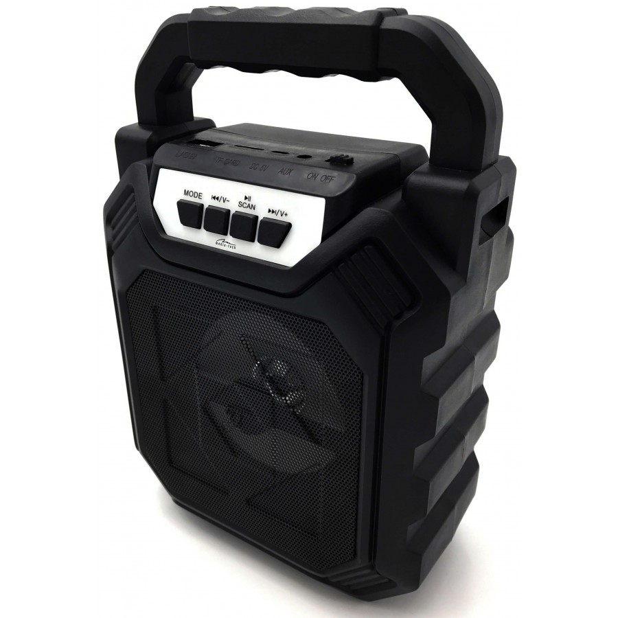 Głośnik Bluetooth PLAYBOX SHAKE BT Boombox MT3164 zwiększona odporność na wstrząsy, FM, MP3, AUX, USB, micro SD card, aku Li-Ion RMS 5W