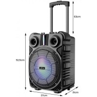 Głośnik MT3169 Boombox Trolley Bt Walizkowy, RMS 50W, FM, MP3, Karaoke