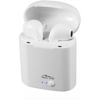 MT3589W R-PHONES TWS Słuchawki douszne  Bluetooth 4.2 TWS, powerbank, ładowarka 350mAh, białe